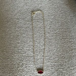 Kendra Scott maroon and gold necklace